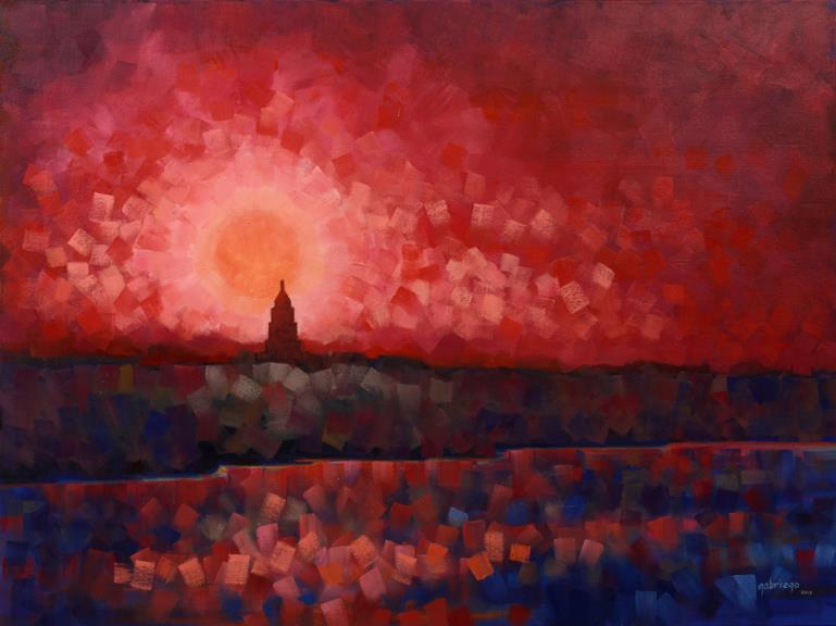 The Sun and the Tower_Oil_30x40_24Mar13_Landscape
